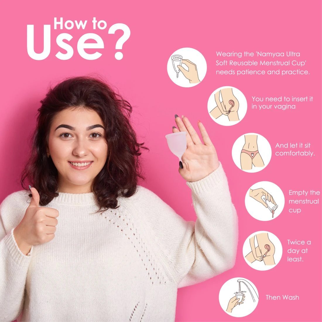 نحوه استفاده از فنجان قاعدگی